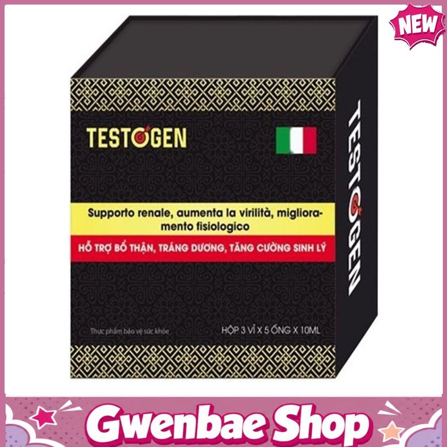 Testogen - Hỗ Trợ Bổ Thận, Tăng Cường Sinh Lý Nam Giới (Hộp 15 Ống) Gwenshop Chính Hãng
