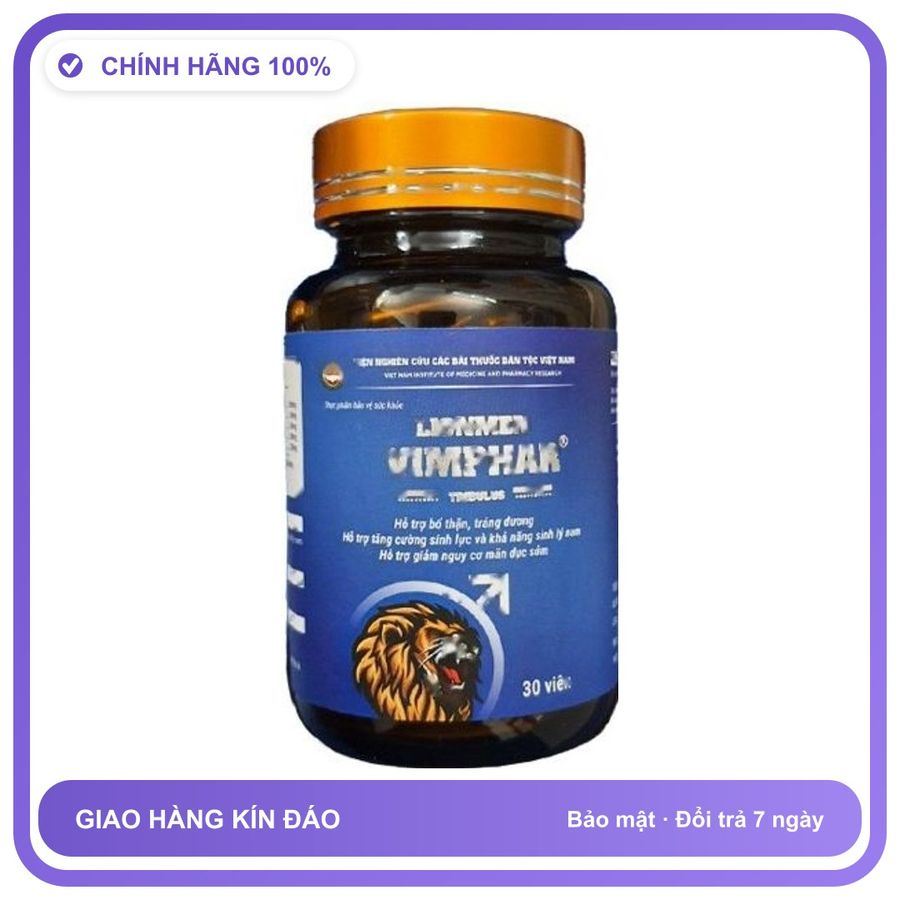 Lionmen Vimphar Tribulus - Hỗ Trợ Bổ Thận, Tráng Dương, Tăng Cường Sinh Lý Nam Snapshop Chính Hãng Hàng Nhập Khẩu