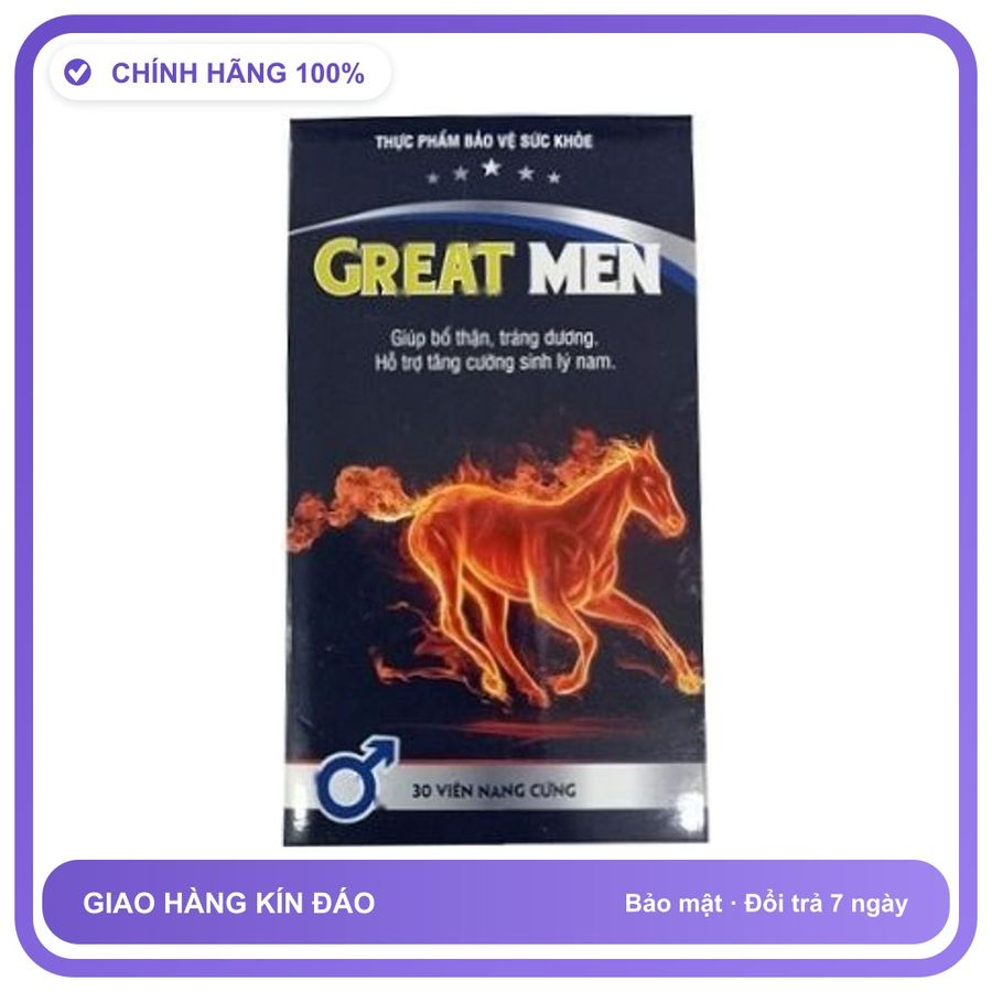Great Men - Hỗ Trợ Tăng Cường Sinh Lý Nam Giới (Hộp 30 Viên) Snapshop Chính Hãng Hàng Nhập Khẩu