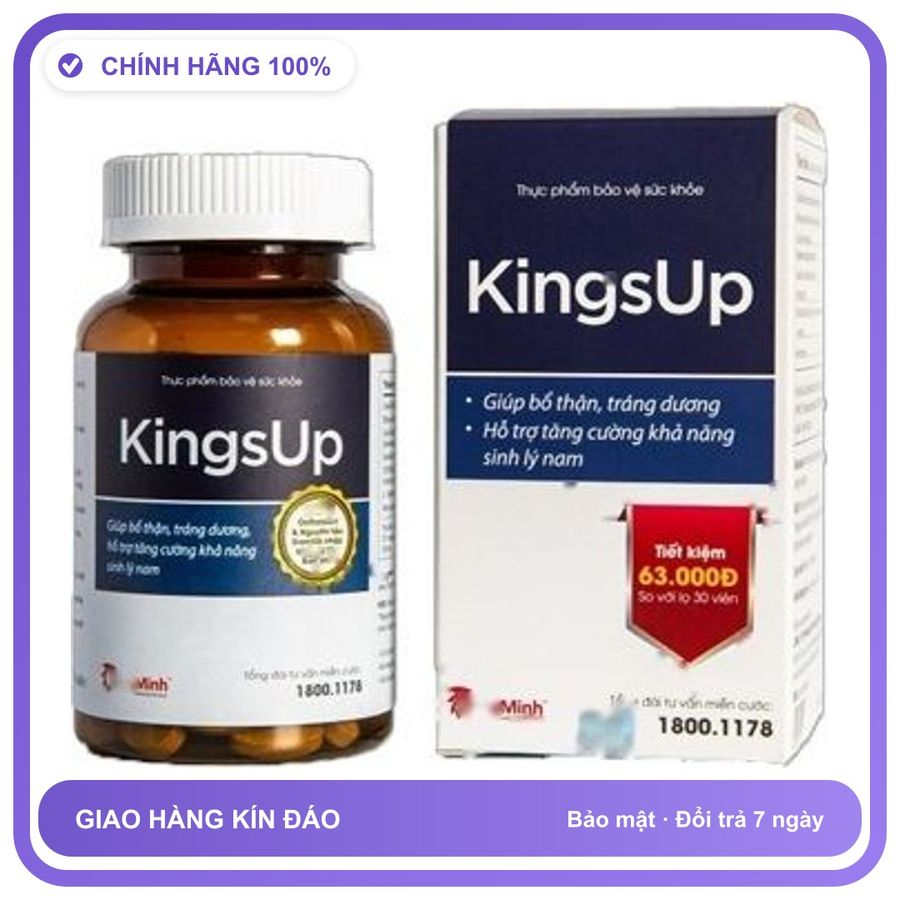 Kings Up - Viên Uống Hỗ Trợ Hạn Chế Quá Trình Mãn Dục Nam (Hộp 80 Viên) Snapshop Chính Hãng