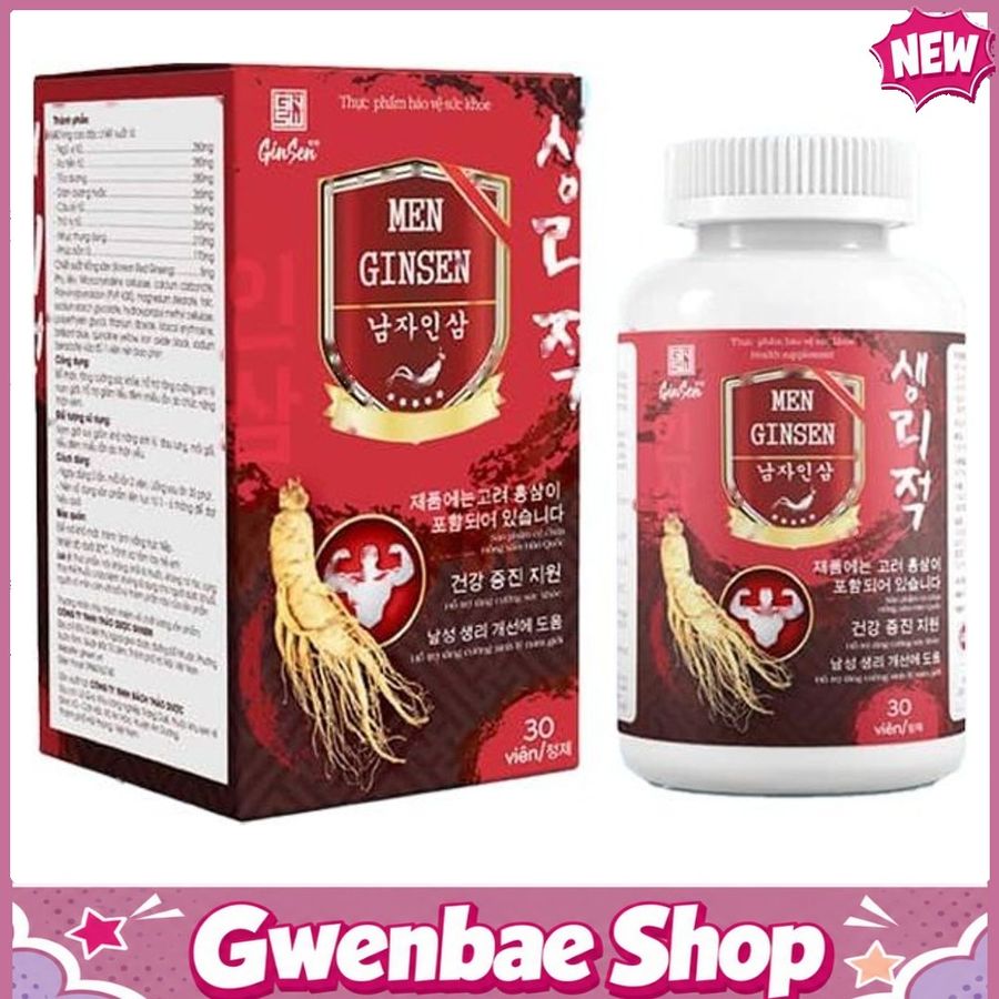 Men Ginsen - Hỗ Trợ Bổ Thận, Tăng Cường Sinh Lý Nam Giới Gwenshop Chính Hãng