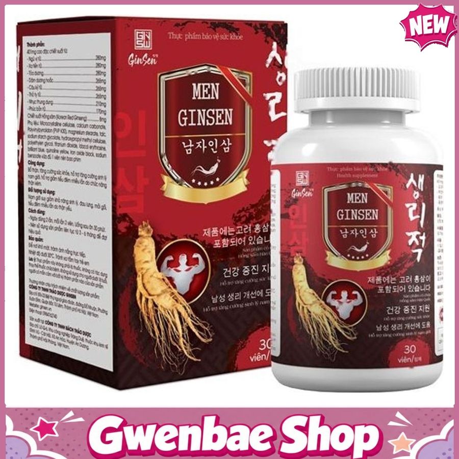 Men Ginsen - Hỗ Trợ Bổ Thận, Tăng Cường Sinh Lý Nam Giới Gwenshop Chính Hãng Hàng Nhập Khẩu