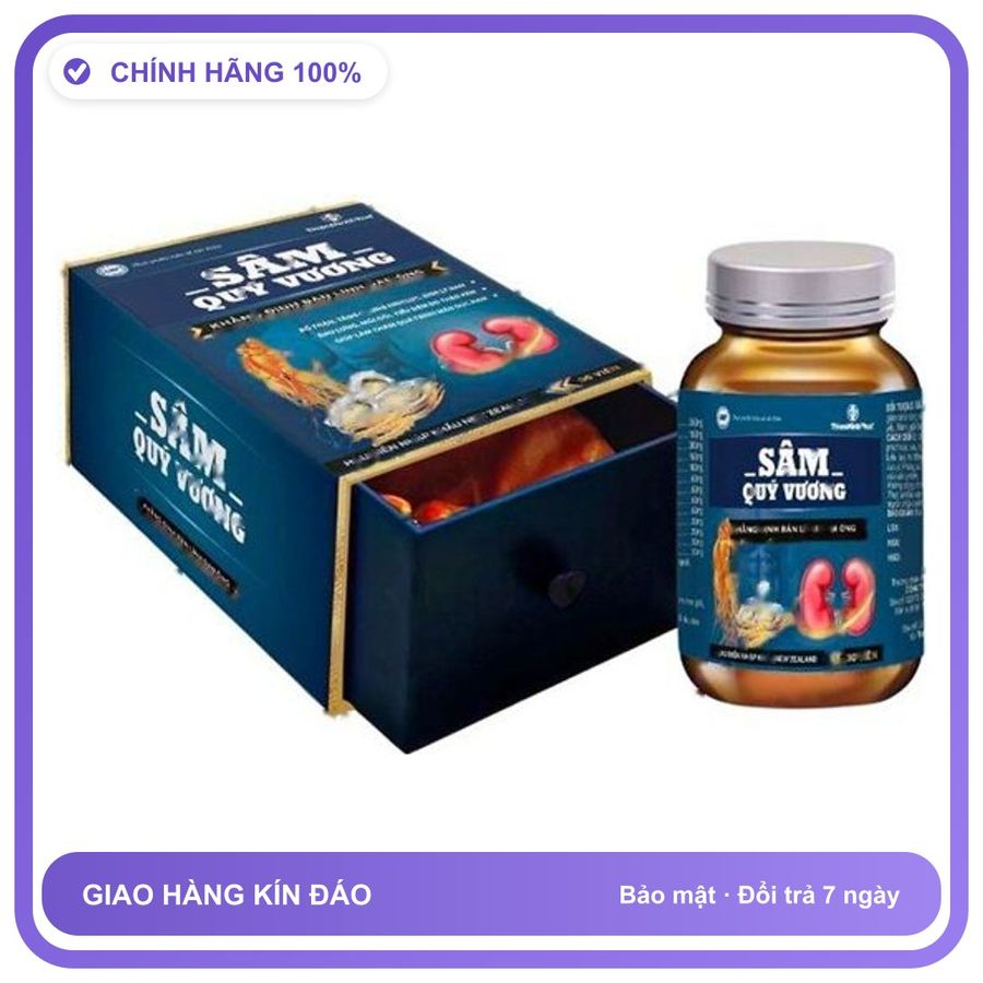 SÂM QUÝ VƯƠNG - Hỗ Trợ Bổ Thận & Tráng Dương (Hộp 30 Viên) Snapshop Chính Hãng Mẫu Mới