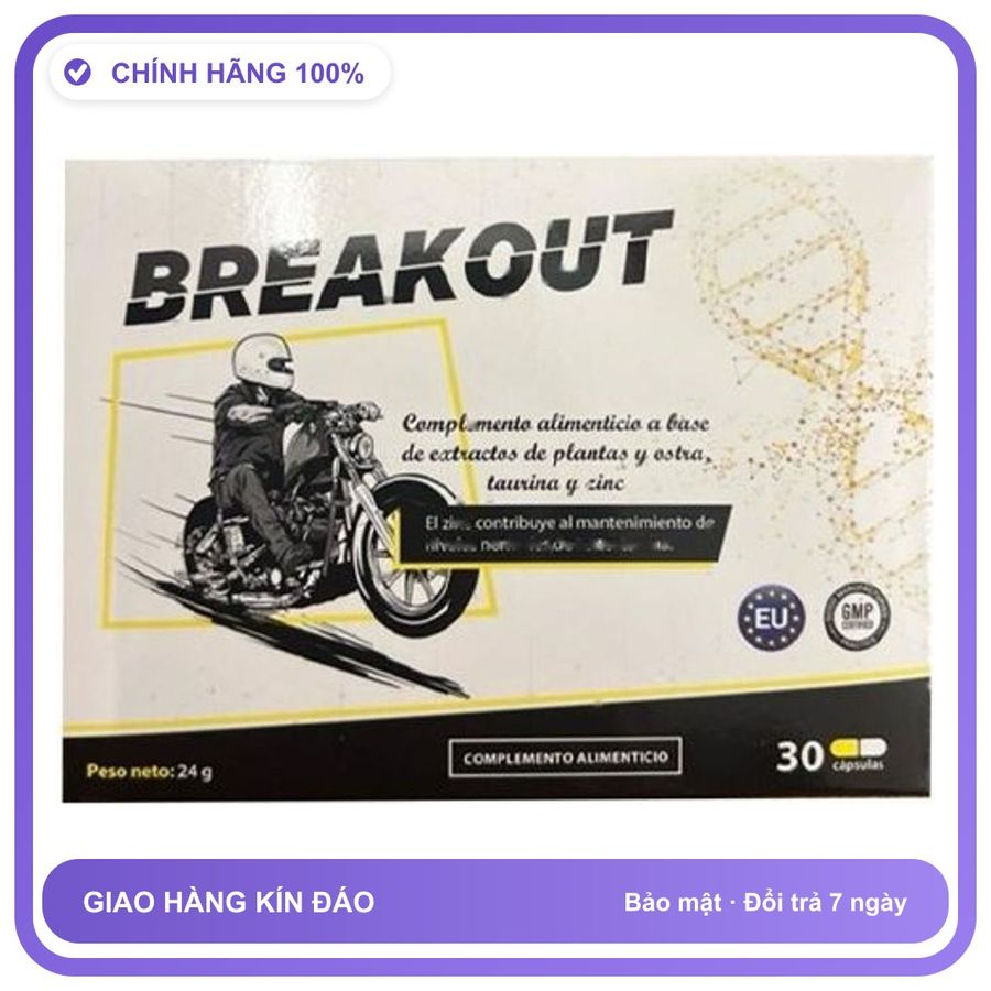 Breakout - Viên Uống Hỗ Trợ Tăng Cường Sinh Lực (Hộp 30 Viên) Snapshop Chính Hãng Hàng Nhập Khẩu