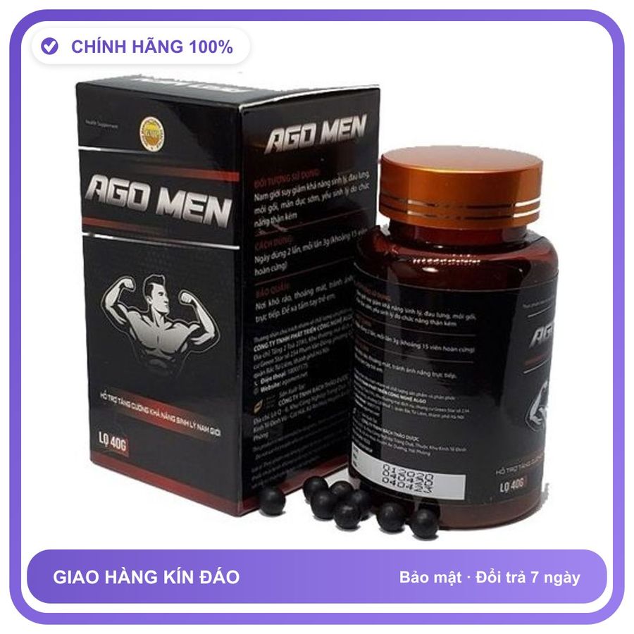 Ago Men - Hỗ Trợ Bổ Thận & Tăng Cường Sinh Lý (Hộp 40g) Snapshop Chính Hãng Mẫu Mới