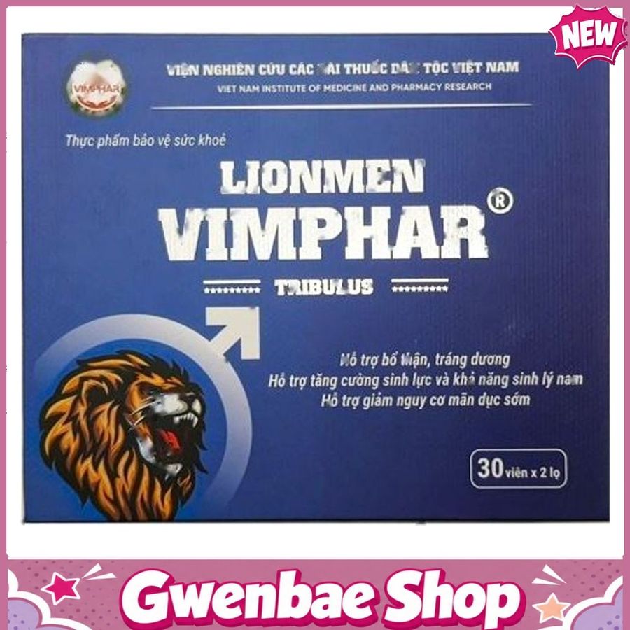 Lionmen Vimphar Tribulus - Hỗ Trợ Bổ Thận, Tráng Dương, Tăng Cường Sinh Lý Nam Gwenshop Chính Hãng