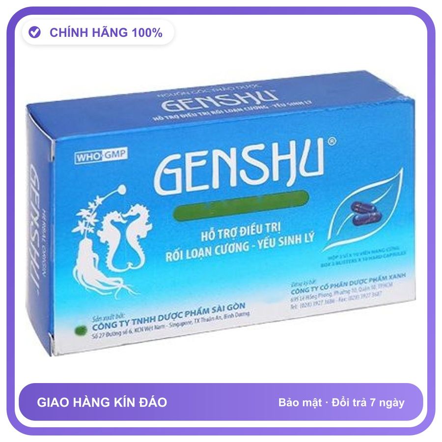 Viên Sinh Lý Genshu - Giúp Bổ Thận, Tráng Dương & Yếu Sinh Lý (Hộp 30 Viên) Snapshop Chính Hãng