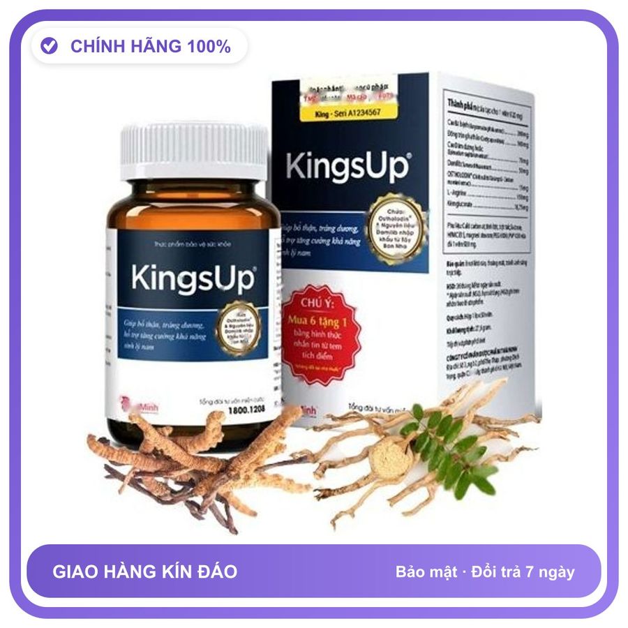 Viên Uống Kings Up - Giúp Bổ Thận, Tráng Dương & Hạn Chế Quá Trình Mãn Dục Sớm Snapshop Chính Hãng Mẫu Mới