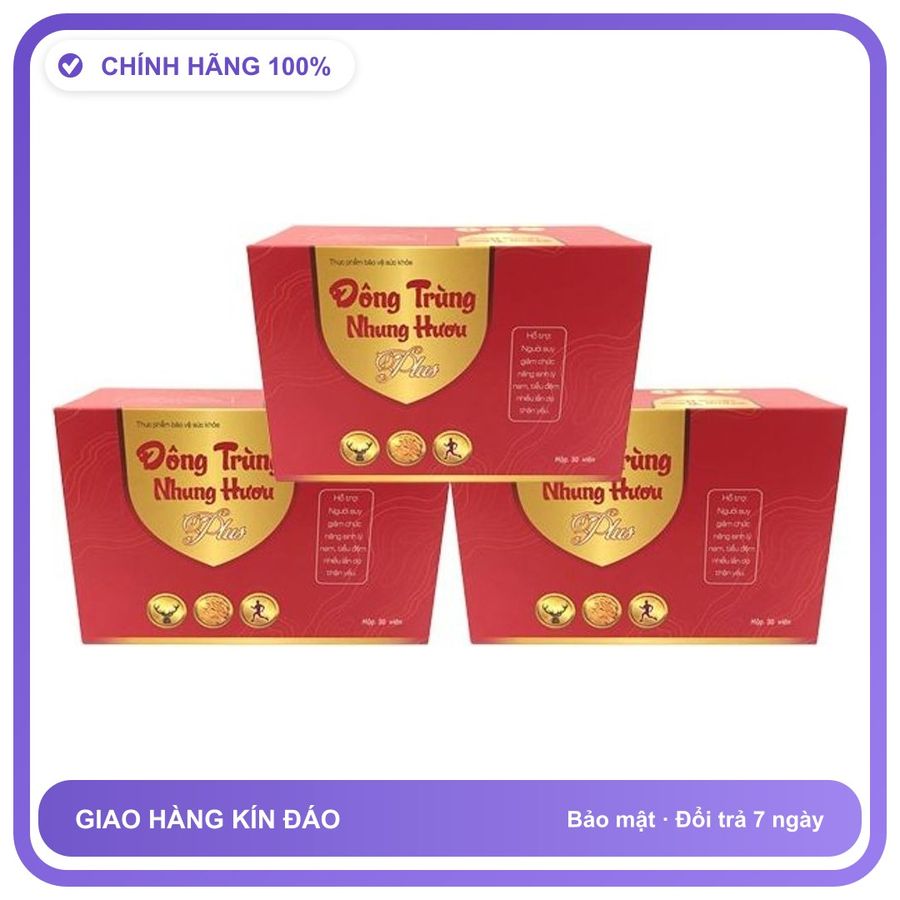 Đông Trùng Nhung Hươu Plus - Giúp Bổ Thận & Tráng Dương Snapshop Chính Hãng Mẫu Mới