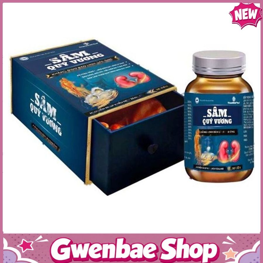 SÂM QUÝ VƯƠNG - Hỗ Trợ Bổ Thận & Tráng Dương (Hộp 30 Viên) Gwenshop Chính Hãng Mẫu Mới