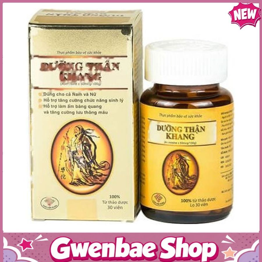 Dưỡng Thận Khang - Hỗ Trợ Sinh Lý, Làm Ấm Bàng Quang Gwenshop Chính Hãng Hàng Nhập Khẩu