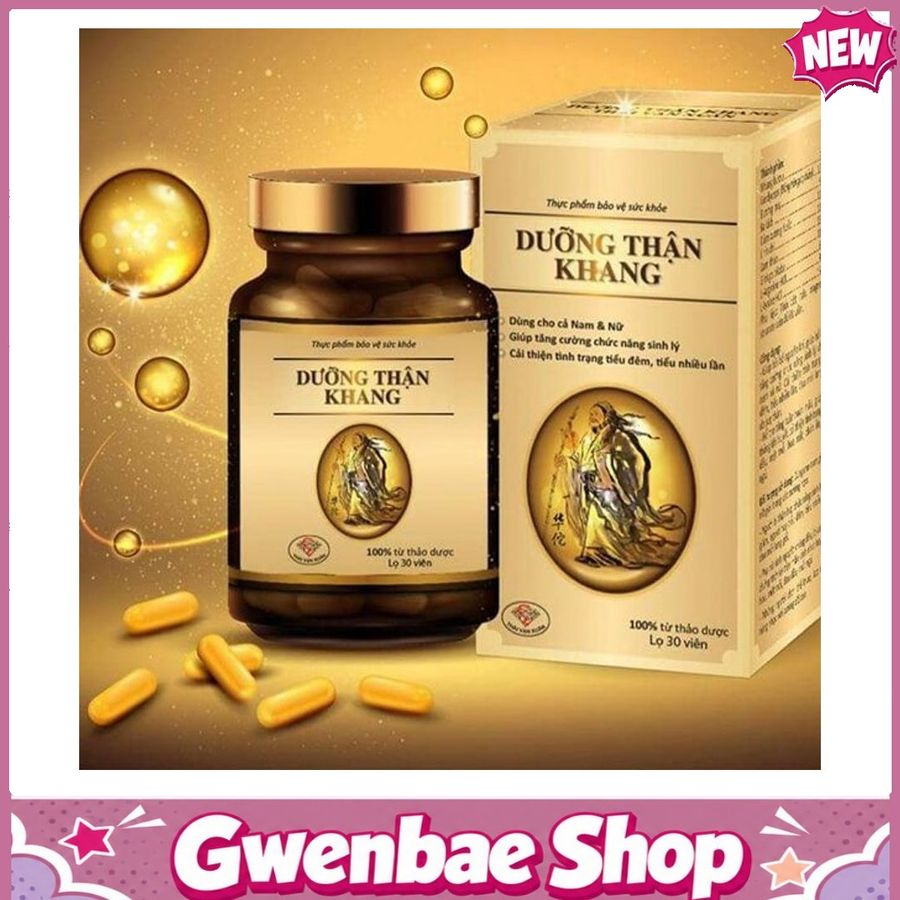 Dưỡng Thận Khang - Hỗ Trợ Sinh Lý, Làm Ấm Bàng Quang Gwenshop Chính Hãng Mẫu Mới
