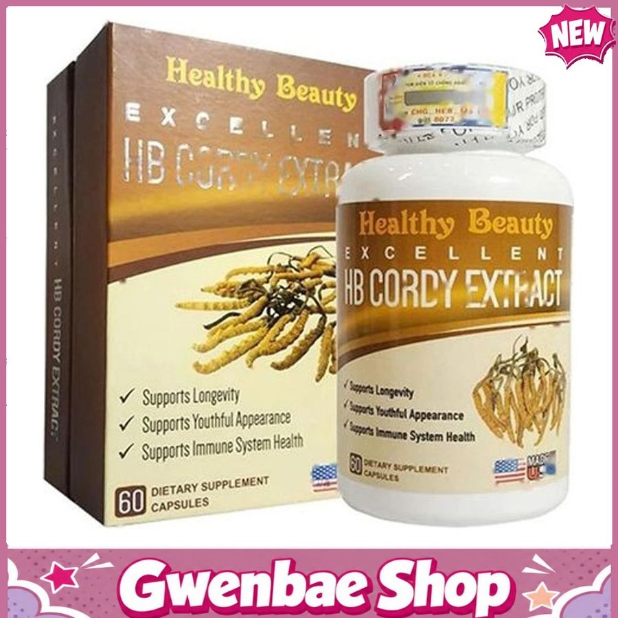 Đông Trùng Hạ Thảo HB CORDY EXTRACT - Giúp Làm Chậm Quá Trình Lão Hóa, Tăng Cường Sức Khỏe Gwenshop Chính Hãng Hàng Nhập Khẩu
