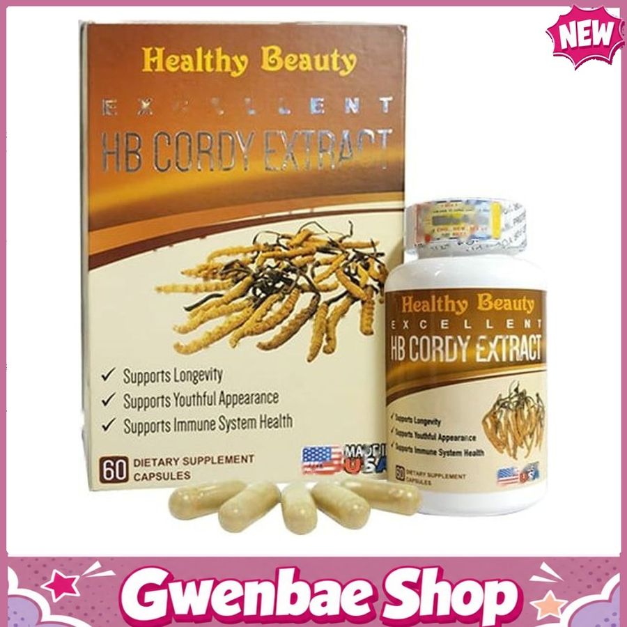 Đông Trùng Hạ Thảo HB CORDY EXTRACT - Giúp Làm Chậm Quá Trình Lão Hóa, Tăng Cường Sức Khỏe Gwenshop Chính Hãng Mẫu Mới
