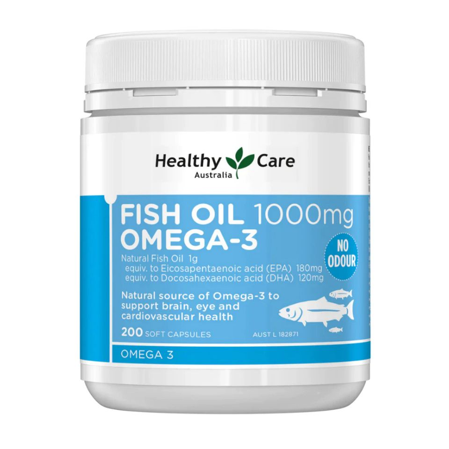 Dầu cá Omega 3 Healthy Care Fish Oil 1000mg của Úc