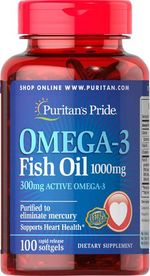 [Date T3/2023] Dầu cá Puritan’s Pride Omega 3 Fish Oil 1000mg
