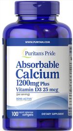 Viên uống hỗ trợ khớp Puritan’s Pride Absorbable Calcium 1200mg
