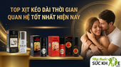 Top 10 chai xịt kéo dài thời gian quan hệ tốt nhất hiện nay