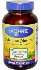 Tảo mặt trời Earthrise Spirulina Natural 500mg của Mỹ