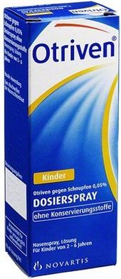 [Cấm] Xịt mũi Otriven 0,05% Đức cho trẻ 2-6 tuổi