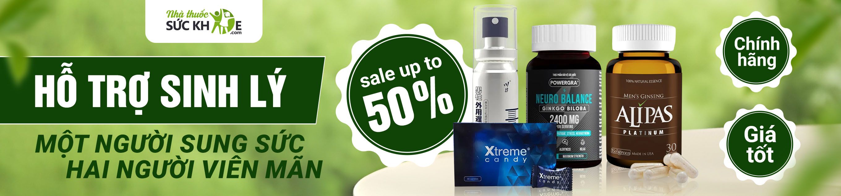 Hỗ trợ sinh lý sale up to 50% chính hãng giá tốt tại nhathuocsuckhoe.com