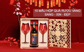 10 mẫu hộp quà rượu vang làm quà biếu Tết sang - xịn - đẹp 