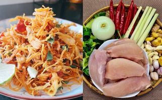 Cách làm khô gà lá chanh ngon thơm ăn Tết bảo quản được lâu 